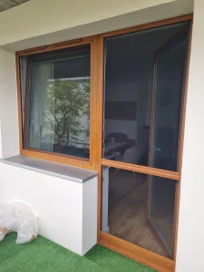 moskitiera drzwiowa złoty dąb - balkon Poznań